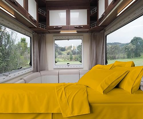 Miniatura 9 de RV-Sheets (70 x 80 pulgadas) RV Camper King Juego de sábanas de 600 hilos 100% egipcios para autocaravanas, caravanas, cámper, barco, suave, lujoso,