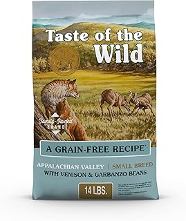 Taste of the Wild Appalachian Valley Small Breed Grain-Free Recipe with Roasted Venison Dry Adult Dog Food, Made with High Protein from Real Venison 14lb