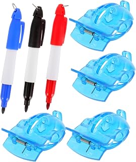 Mipcase 1Set Golf Ball Alignment Tool Includes Spring Clips Marker Pens Lightweight Golf Supplies for Accurate Targeting and Line Drawing The Course