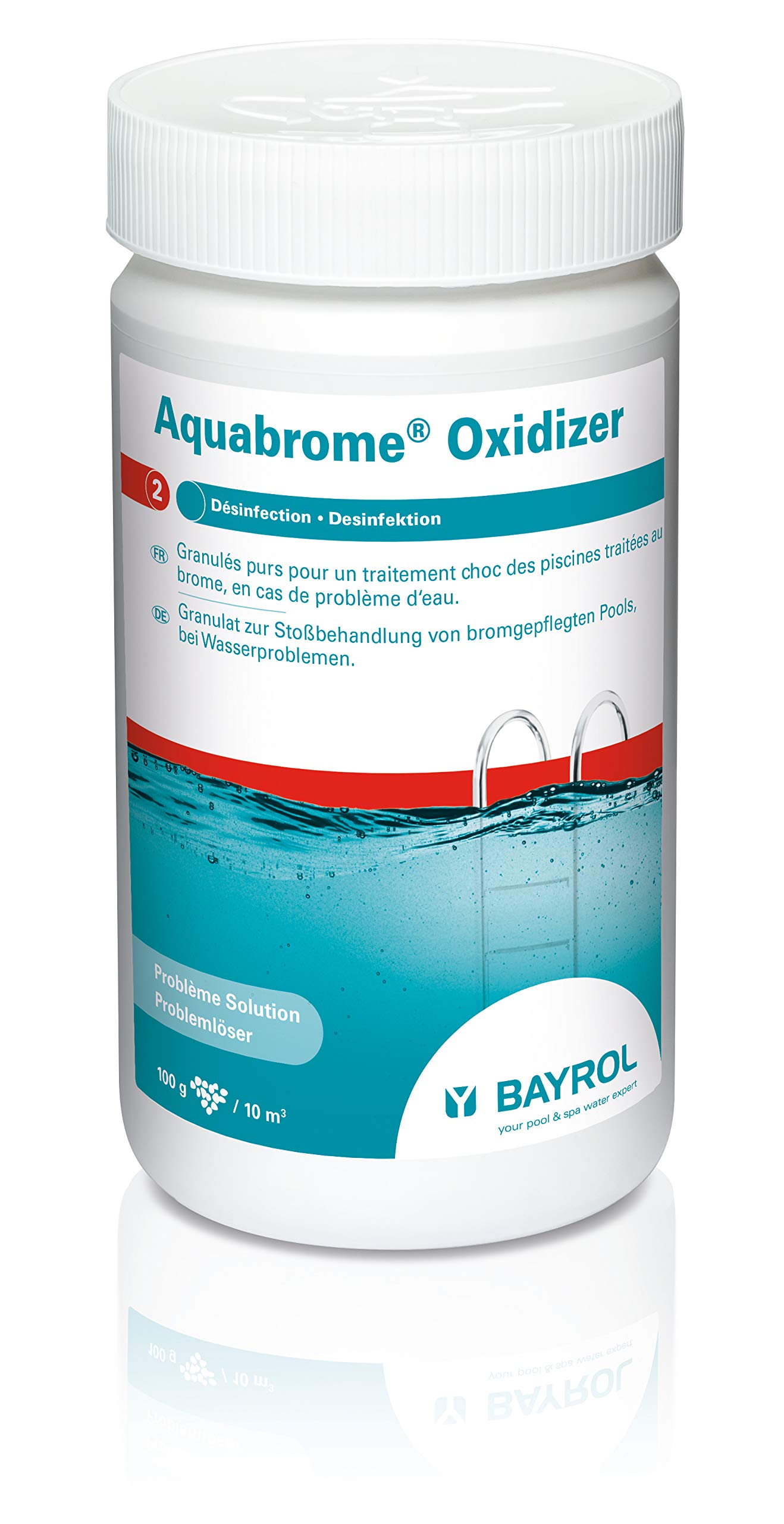 BAYROL Aquabrome Oxidizer 1,25 kg - Granulat zur Stoßbehandlung bei Wasserproblemen von bromgepflegten Pools - effektiver Brom Booster - einmalige Reaktivierung des verbrauchten Broms