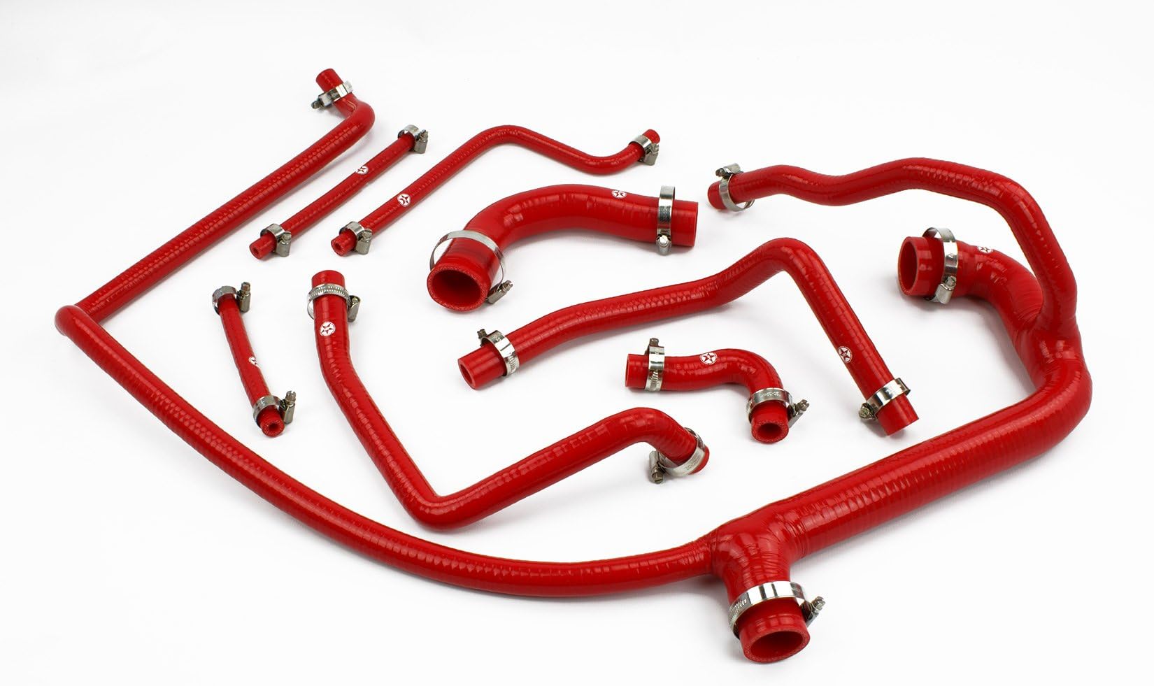 Stoney Racing Silicone Full Coolant Hose Kit with Clamps DEF300-0002R-CK (Red)