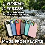 Eco by GranolaGear - étui de téléphone amiable pour iPhone 17 Pro - Biodégradable, compostable, sans plastique, fabriqué à partir de plantes - Bleu Pacifique