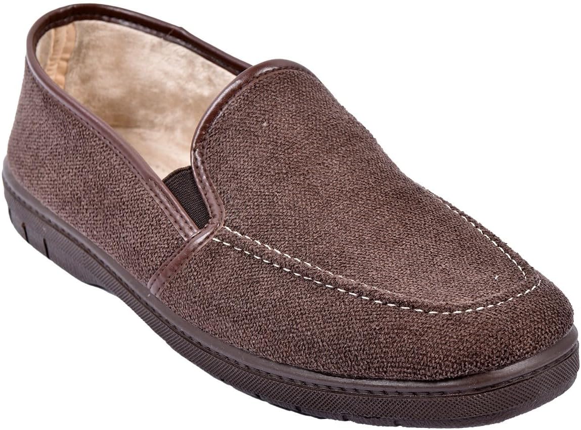OZABI Pantofole Charentaise Uomo MU9986 – Marrone, Taglia 46 – Modello Mocassino Con Fascia Elastica, Lavabili - 5