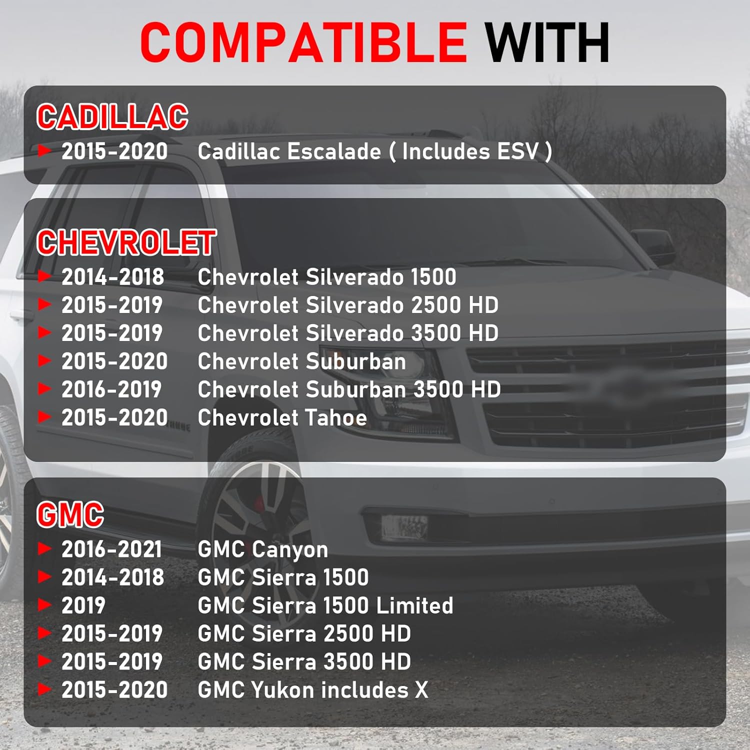 Trailer Brake Control Module TBCM 23337305 Compatible with 2014-2020 Cadillac Escalade, Chevrolet Colorado, Silverado, Suburban, Tahoe, GMC Canyon, Sierra, Yukon, Replaces GM 23114650, 23104453