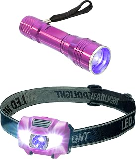 Everyday Survivor Black Light/White LED Headlamp and Black Light Flashlight - ES-UV395-2