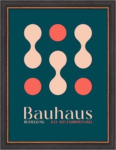 Miniatura 7 de Amanti Art Framed Wall Art Print 21x17 Bauhaus Blue Clubs by Emel Tunaboylu, Abstract Wall Art, Mid Century Modern Decor, Small Poster Painting