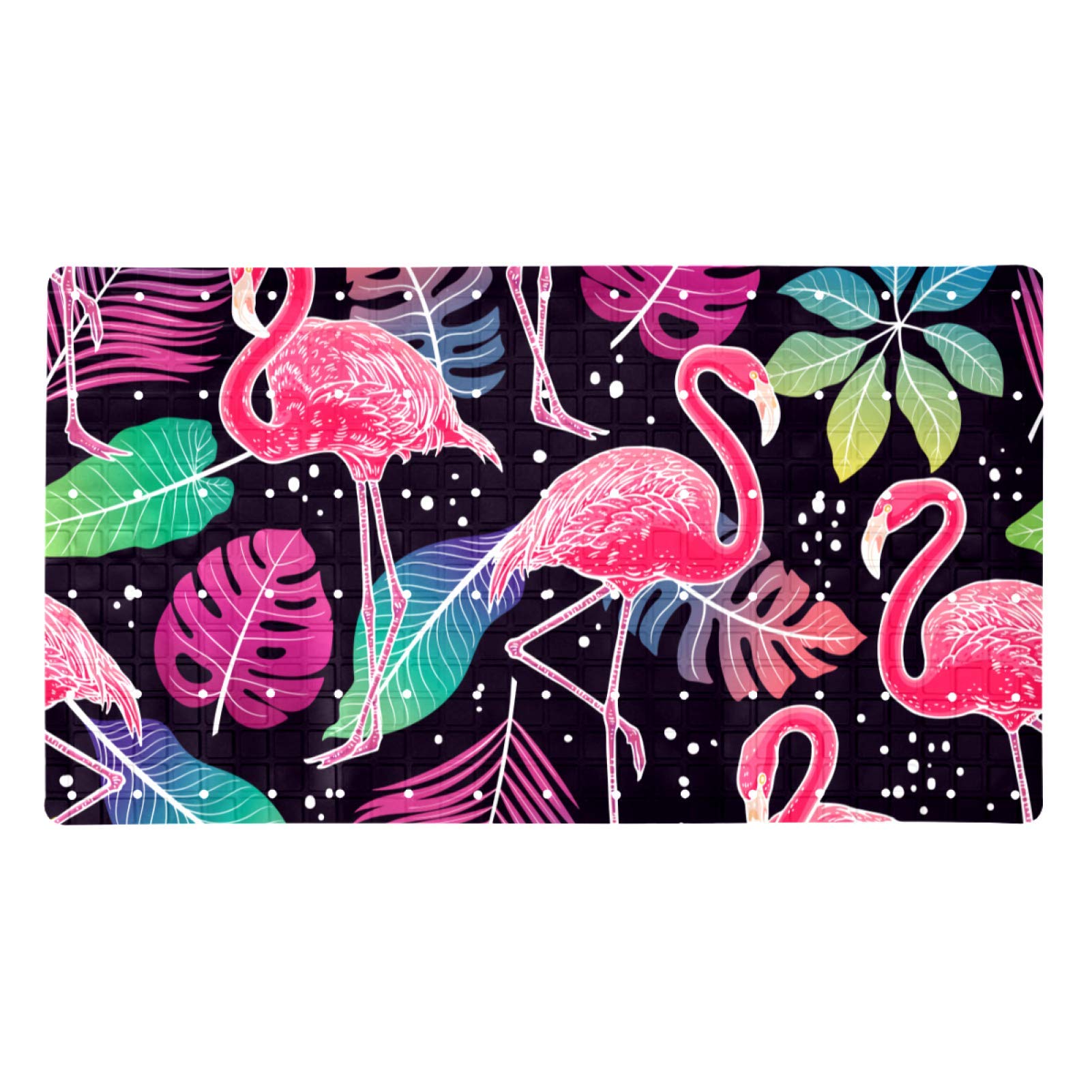 Tapis de bain flamant rose anti-bactérien sans phtalates pour douche