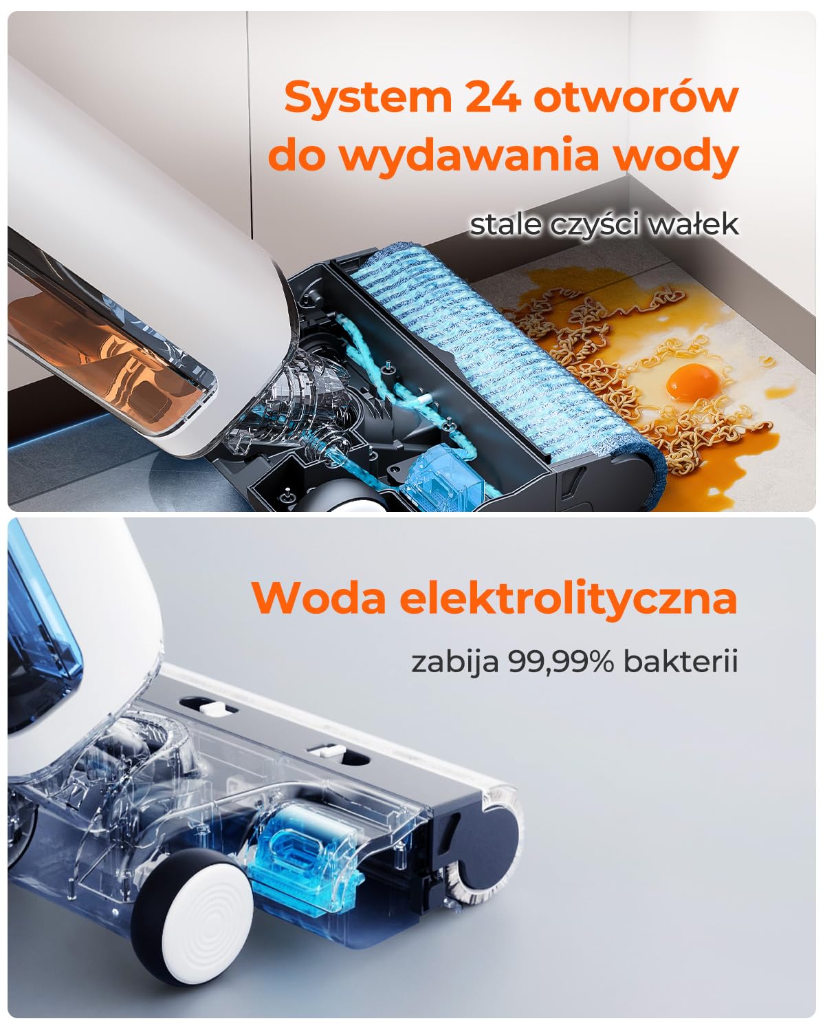 uwant D100 All-in-One odkurzacz na mokro i sucho, 17000 Pa, czyszczenie krawędzi 2mm