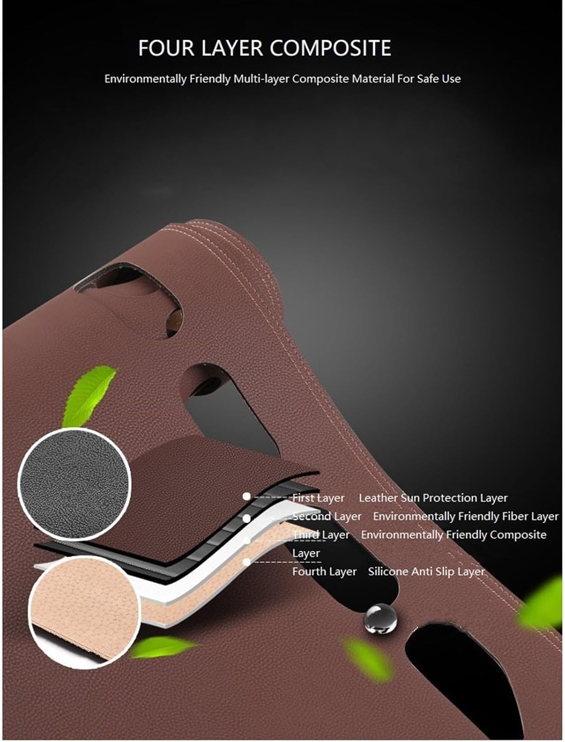 Car Non Slip Mat Leather Car Dashboard Avoid Light Pad Mat Carpet LHD RHD for XT5 2017-2021 (Red with WL)(Black Red,with WL)