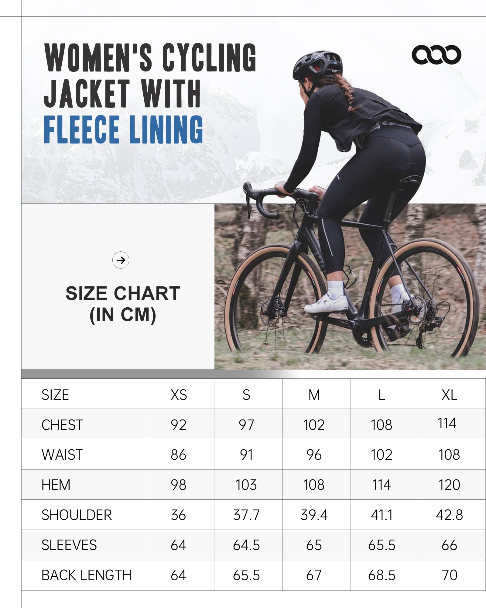 33,000ft Giacca da ciclismo da donna, impermeabile, in softshell, antivento, funzionale, foderata, in pile, riflettente, invernale, per ciclismo, corsa