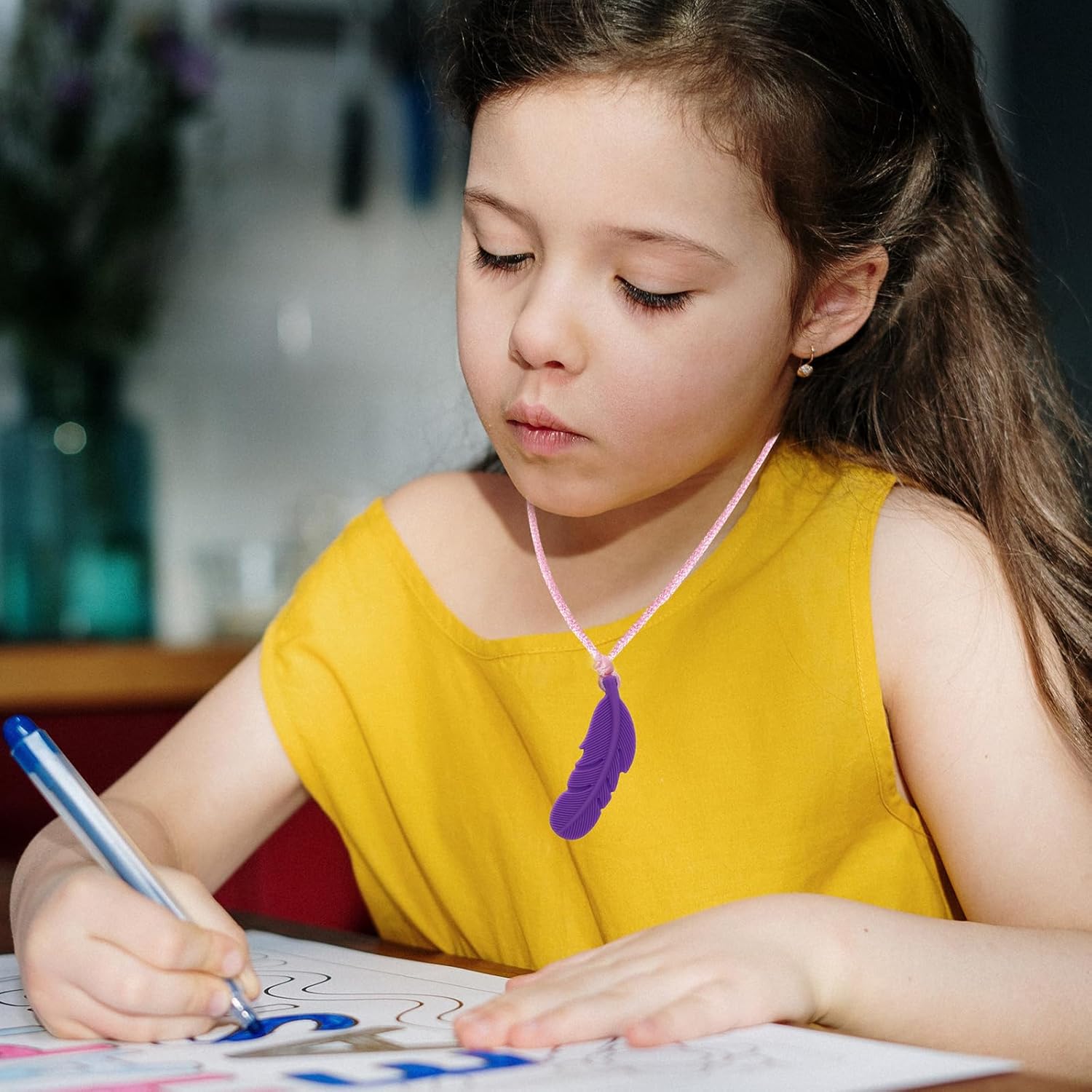 Chewy Necklaces for Sensory Kids, Boys and Girls, Silicone Dinosaur Chewy Necklaces for Autism, ADHD, SPD, Chewable Oral Motor Pendant for Chlidren image 7 of 7 B0CB43Q8WZ