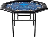 Vista 10 de Barrington Poker - Mesas de Póquer Plegables de Múltiples Estilos y Tableros de Mesa de Póquer/Colección de Mesa de Comedor, Mesas con Rieles