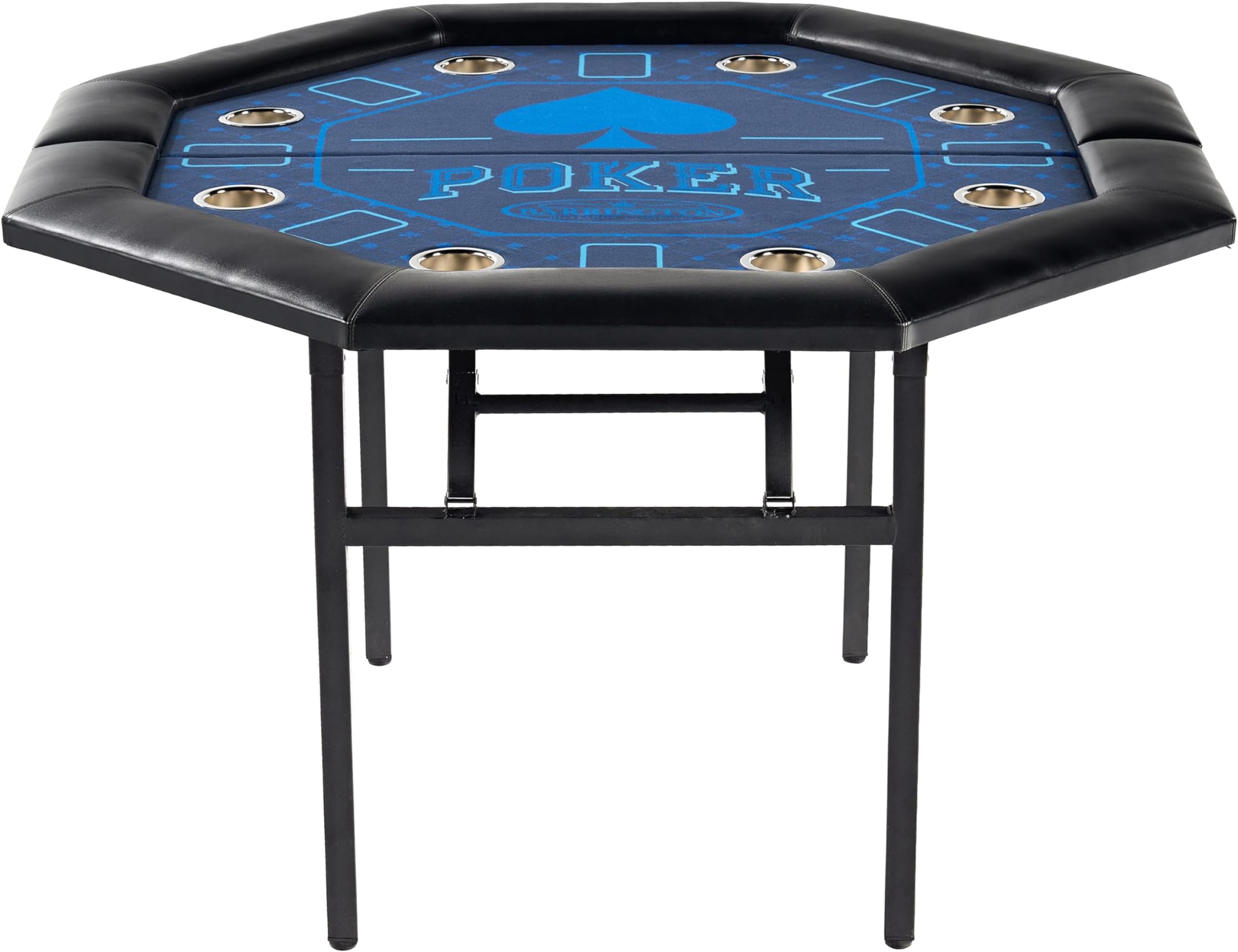 Barrington Poker Multiple Styles Folding Poker Table & Poker Table Top/Dining Table Collection, Durable Padded Rail Tables with Felt Playing Surface, Perfect for Texas Holdem Games