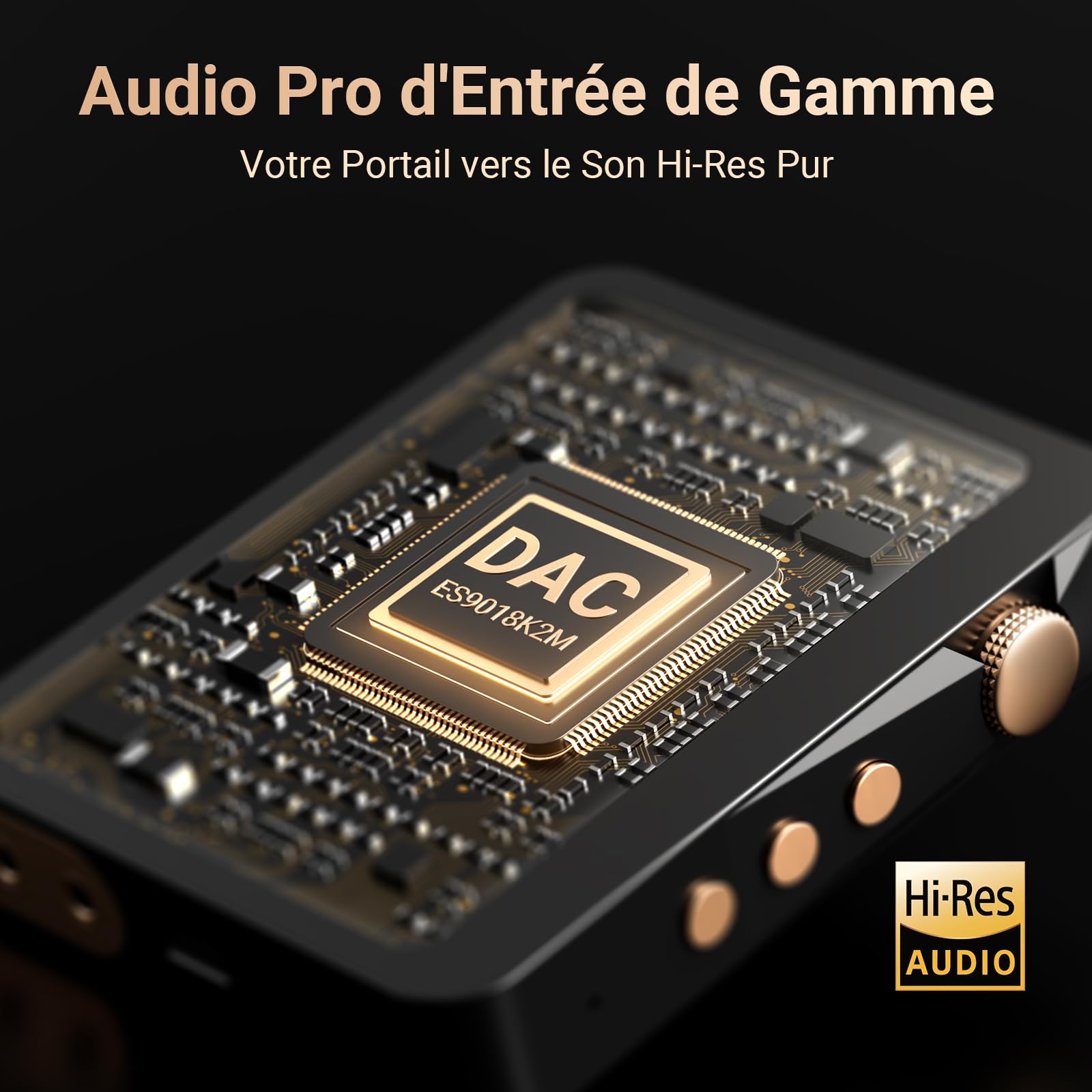 MECHEN Lecteur MP3 Hi Res 128 Go avec Bluetooth 5.3, Son numérique Haute résolution sans Perte, Lecteur DSD DAC FLAC, 192 Khz/24 Bits, écran Tactile, USB C, OTG, avec étui en Cuir (M33)