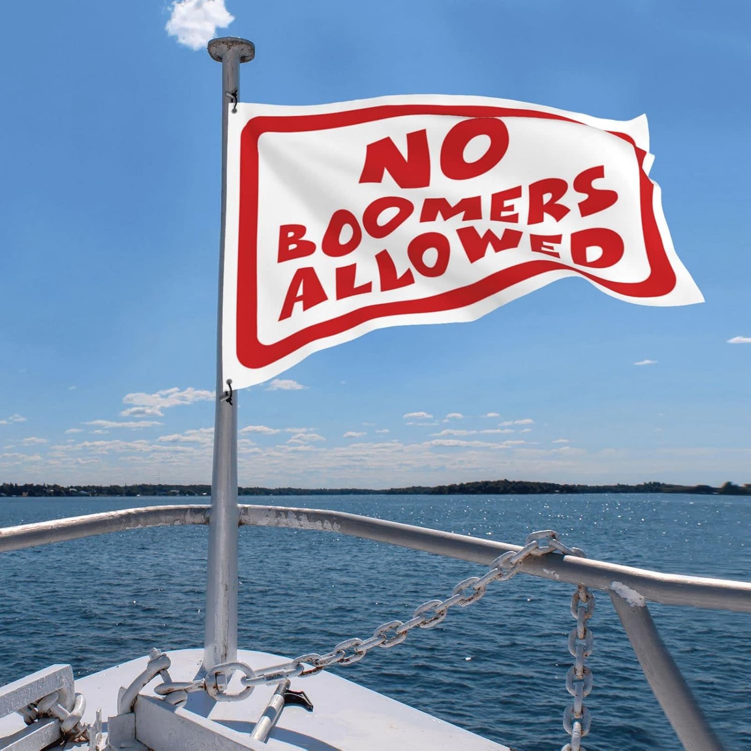 Bar Accessories For Man Cave No Boomers Allowed Flag Door Decorations For Bedroom Flags For Guys image 5