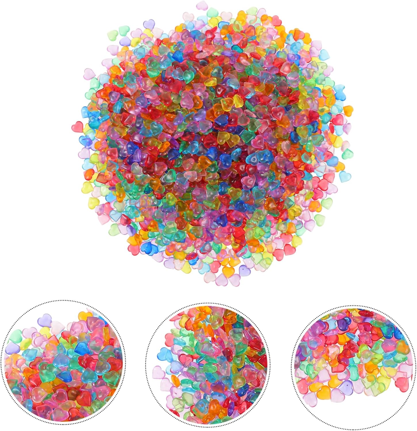 1bag Acrylic Heart Decorations Mixed Heart Shaped Gems for Wedding Table Scatter Party Favors Vase Filler Valentine Day Decor