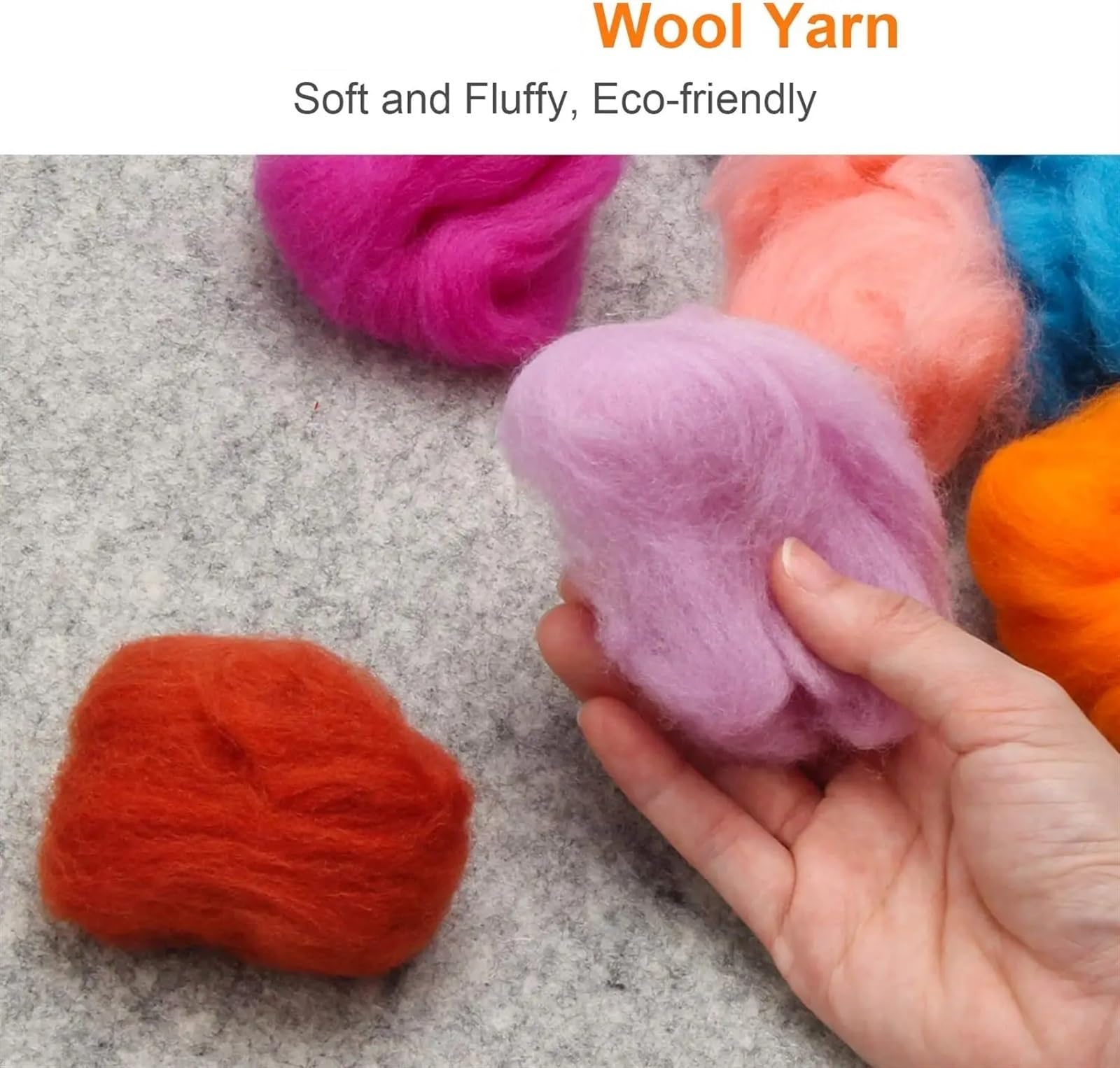 Faserwolle Garn Roving for Nadelfilzen Handspinnen Farben DIY Bastelmaterialien für DIY-Basteleien