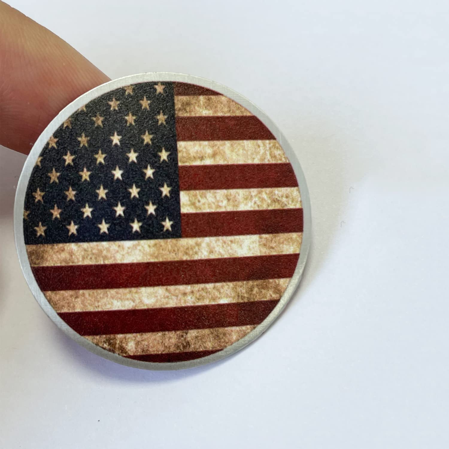 GODTERA Gear Shift Switch Knob Cover Aluminium Dial Shifter Trim Plate for Dodge Ram 1500/2500, Dodge Durango, Chrysler 300/200/Pacifica & Voyager (American Flag A)