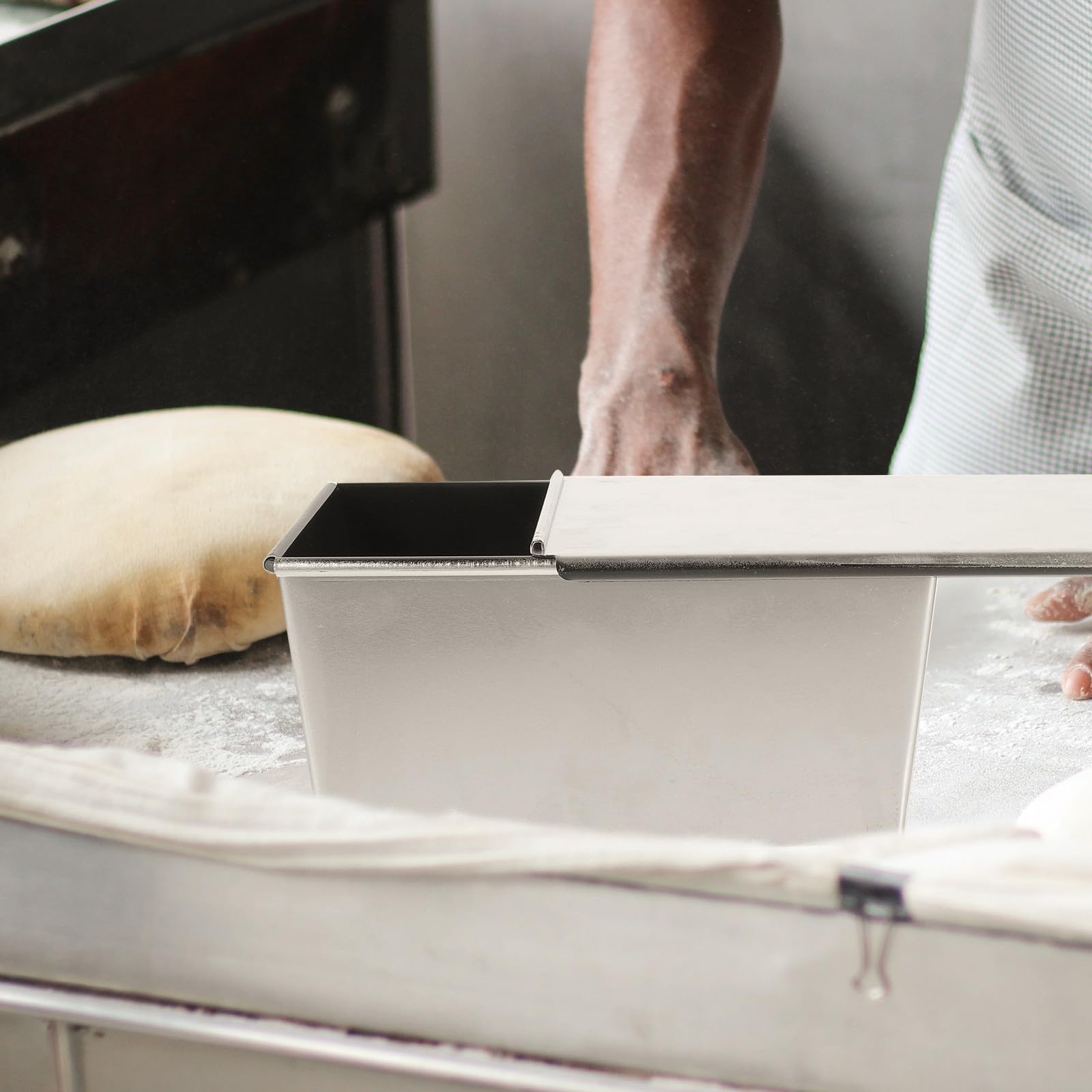 MAGICLULU Aluminiumlegierung Antihaft Brotform mit Deckel für Schnelles Backen von Toast und Brot Große Kastenform mit Schneller Wärmeleitung für Party und Haushalt
