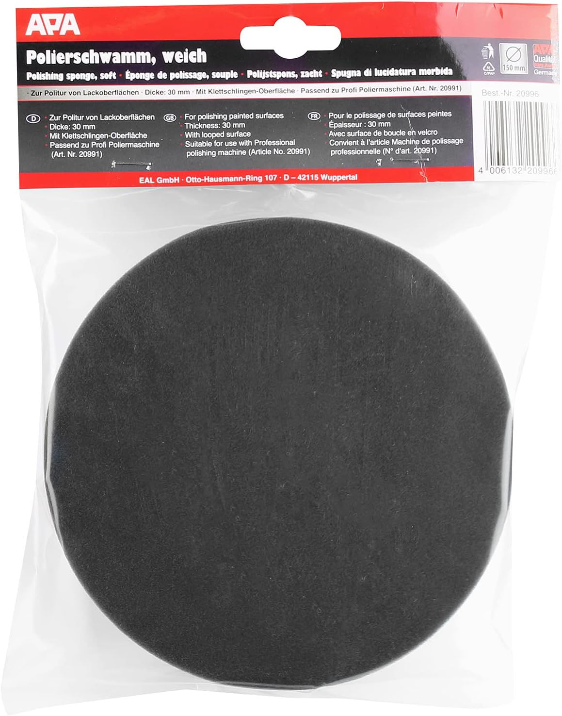 APA 20996 Polishing Sponge Diameter 150 mm Soft