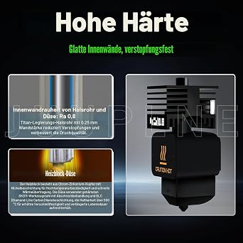 2 PCS Upgraded 0.8 mm Hotend Kit for Bambu Lab X2D/P2S/H2D/H2S (with 4 Silicone Socks) Extruder Include Hardened Steel Nozzle and Electroplated Heating Block for bambu Lab P2S 3D Printer Accessories