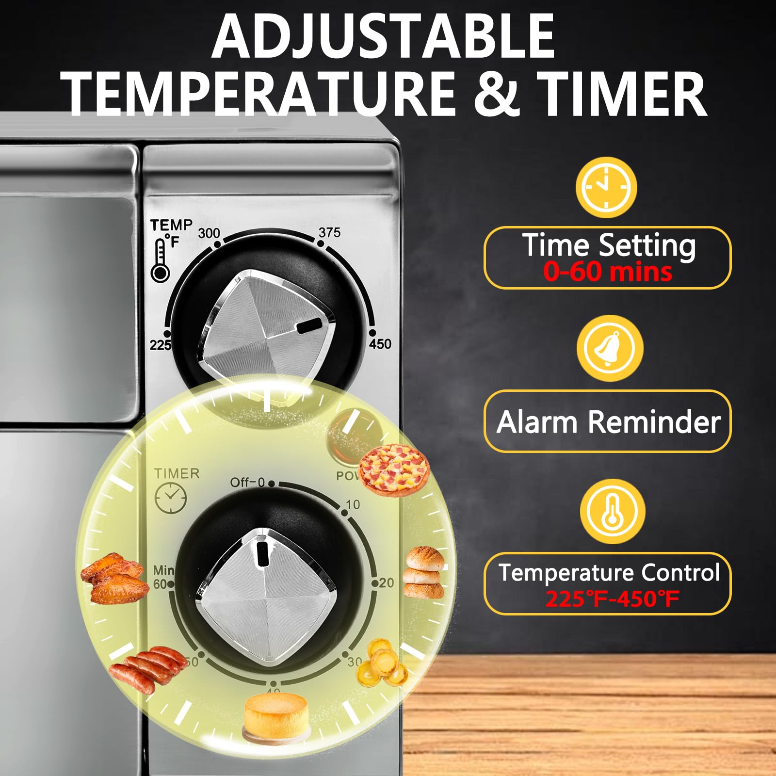 Electric Pizza Oven Commercial Pizza Maker Countertop Pizza Machine 1200w With Timer, Stainless Steel Pizza Cooker,Indoor Countertop Pizza Oven For Home、Restaurant & Commercial Use - Additional View