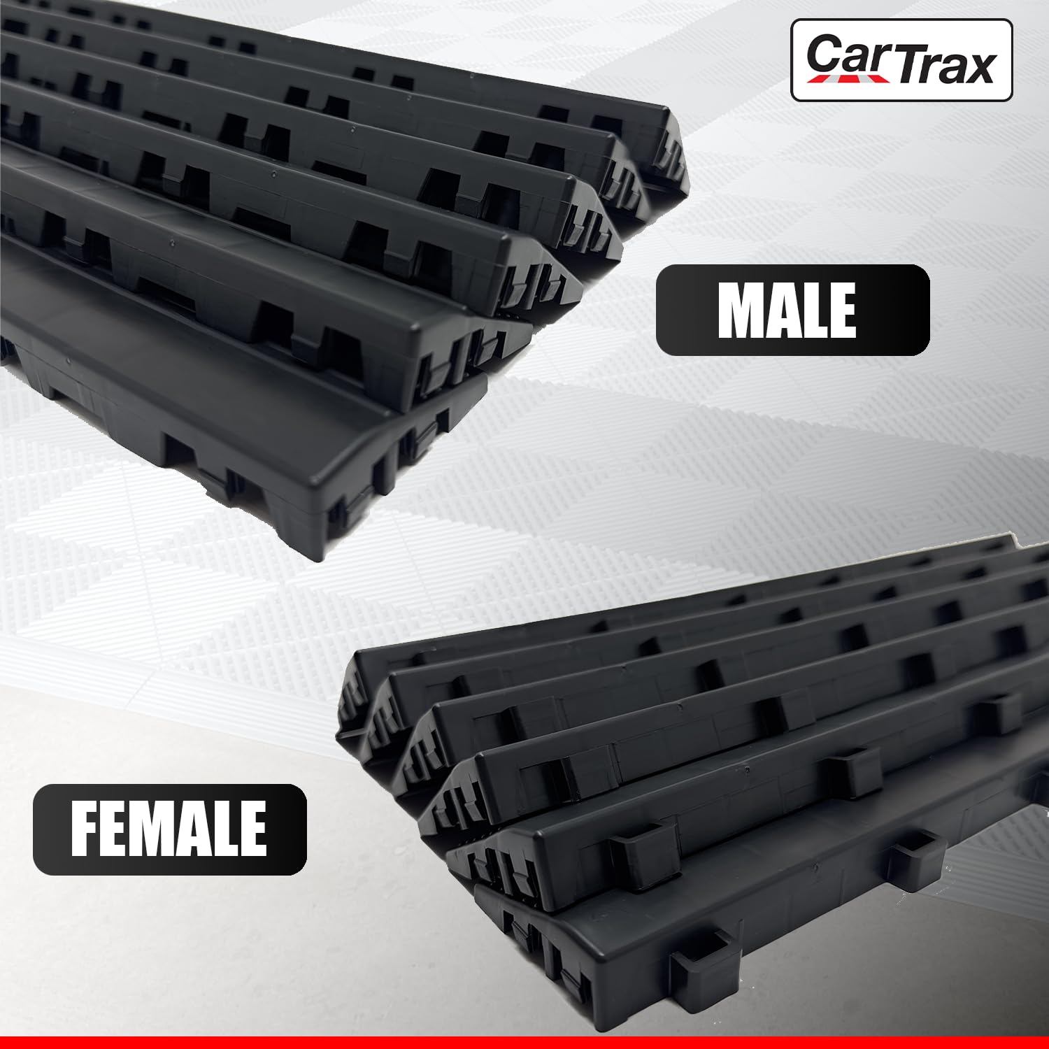 Garage Floor Tiles CarTrax FX 6-Piece 15.75 X 2.36-in Ribbed Garage ...