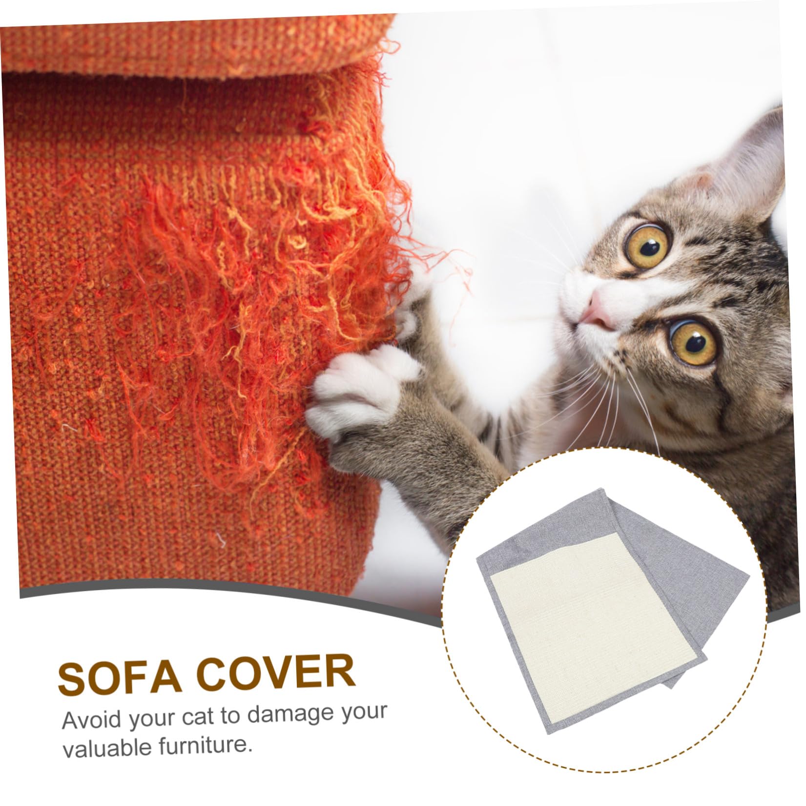 Protector para Sofá contra Arañazos de Gato Garra de Sisal, Funda Protectora para Reposabrazos, Adecuado para Oficina y Hogar, Antiarañazos y Resistente