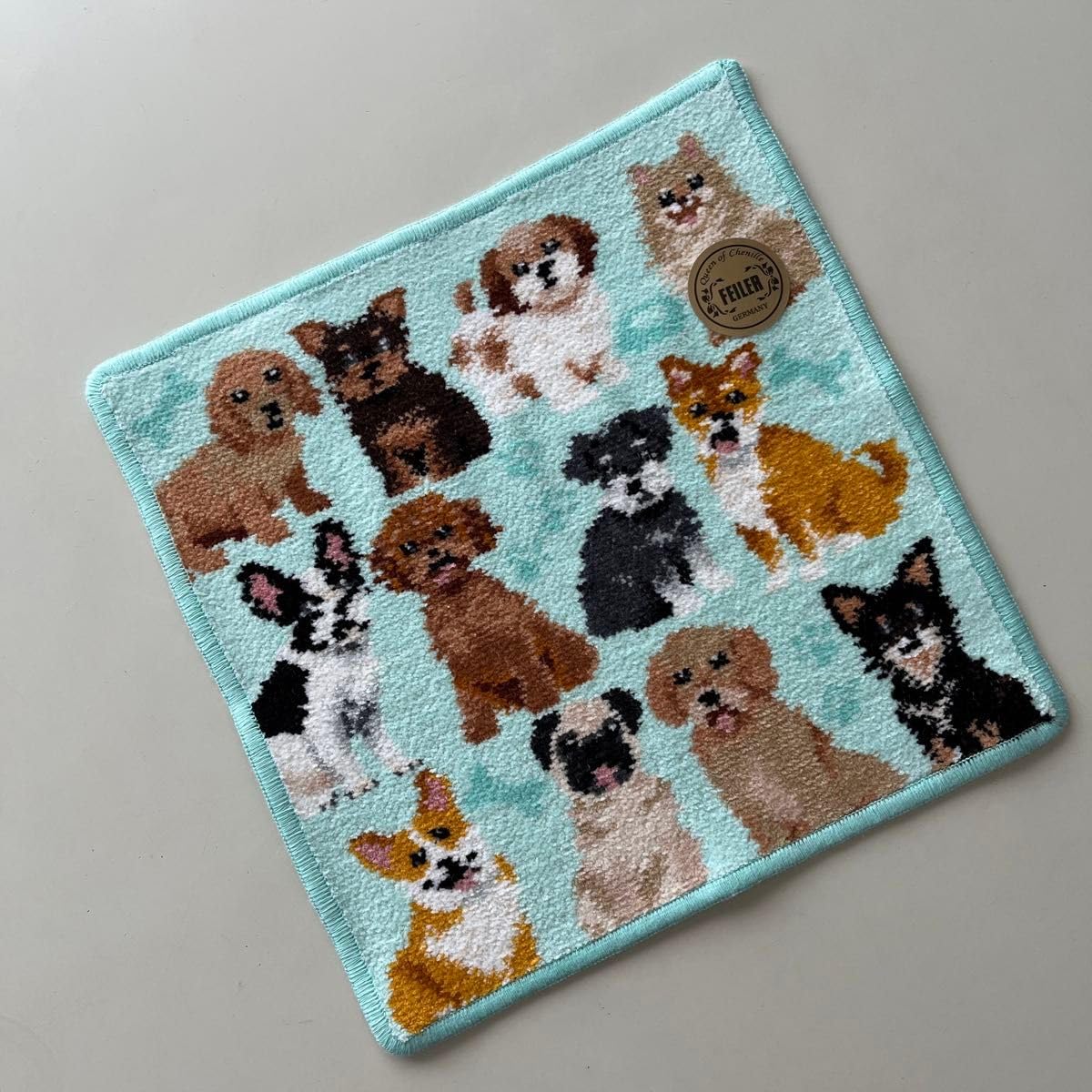 フェイラー マイキュートパピー ポーチ 犬 ペールグリーン 縦9.5×横