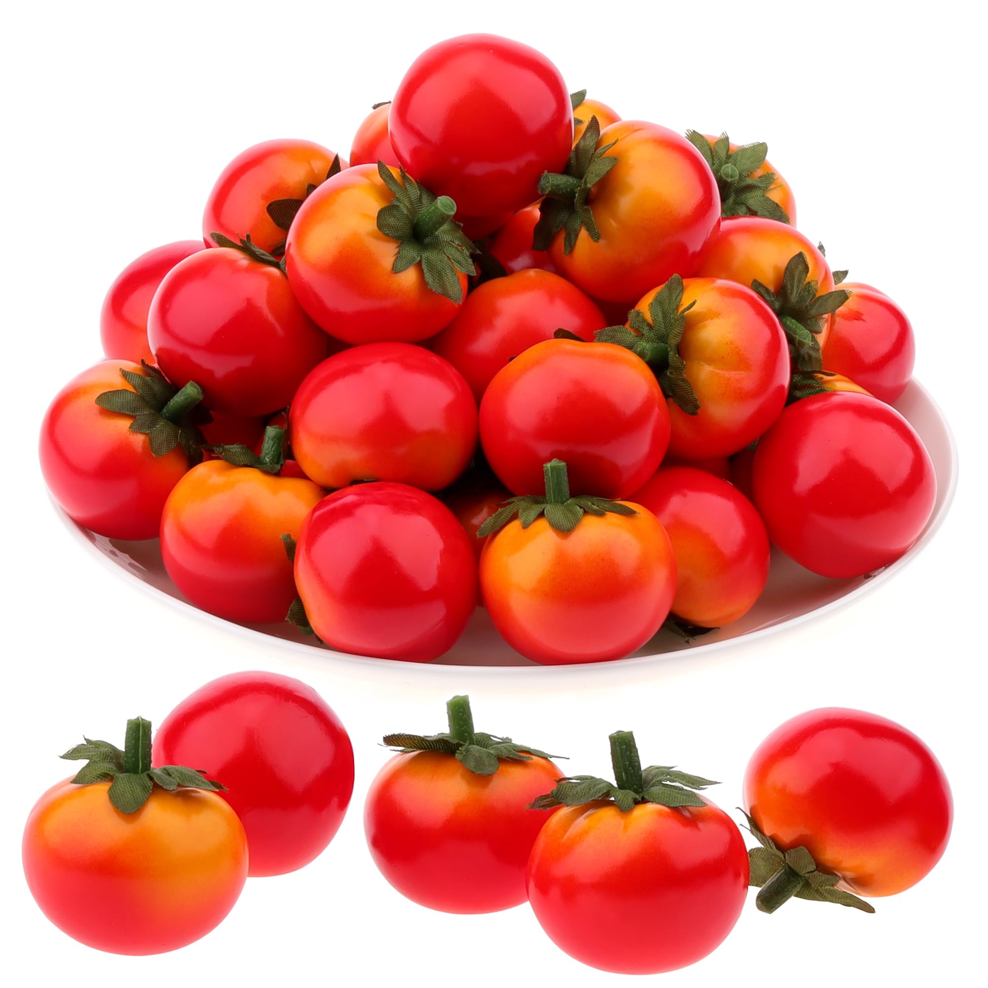 Gresorth 40pcs Mini Artificial Tomato Decoration Fake Fruit Home Party Christmas DIY Material - 3.5 cm