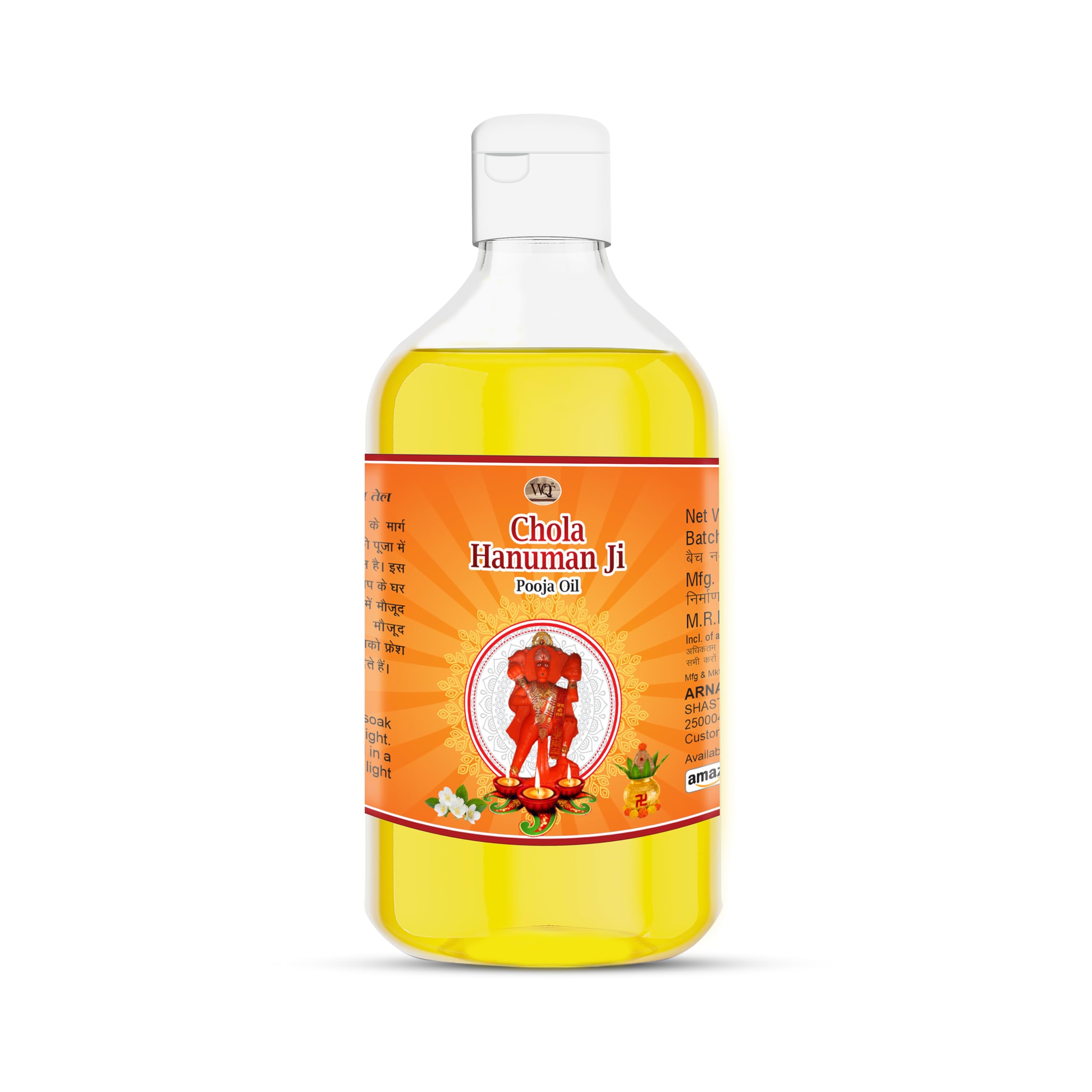 WQT - Chola Hanuman Ji Pooja Oil 1000 ML for Special Hanuman ji Pooja Chola Poojan, Hawan, Grah Pravesh Pooja Oil 100% Pure Oil (Hanumanji Pooja Oil) 1000 ML-picture-18