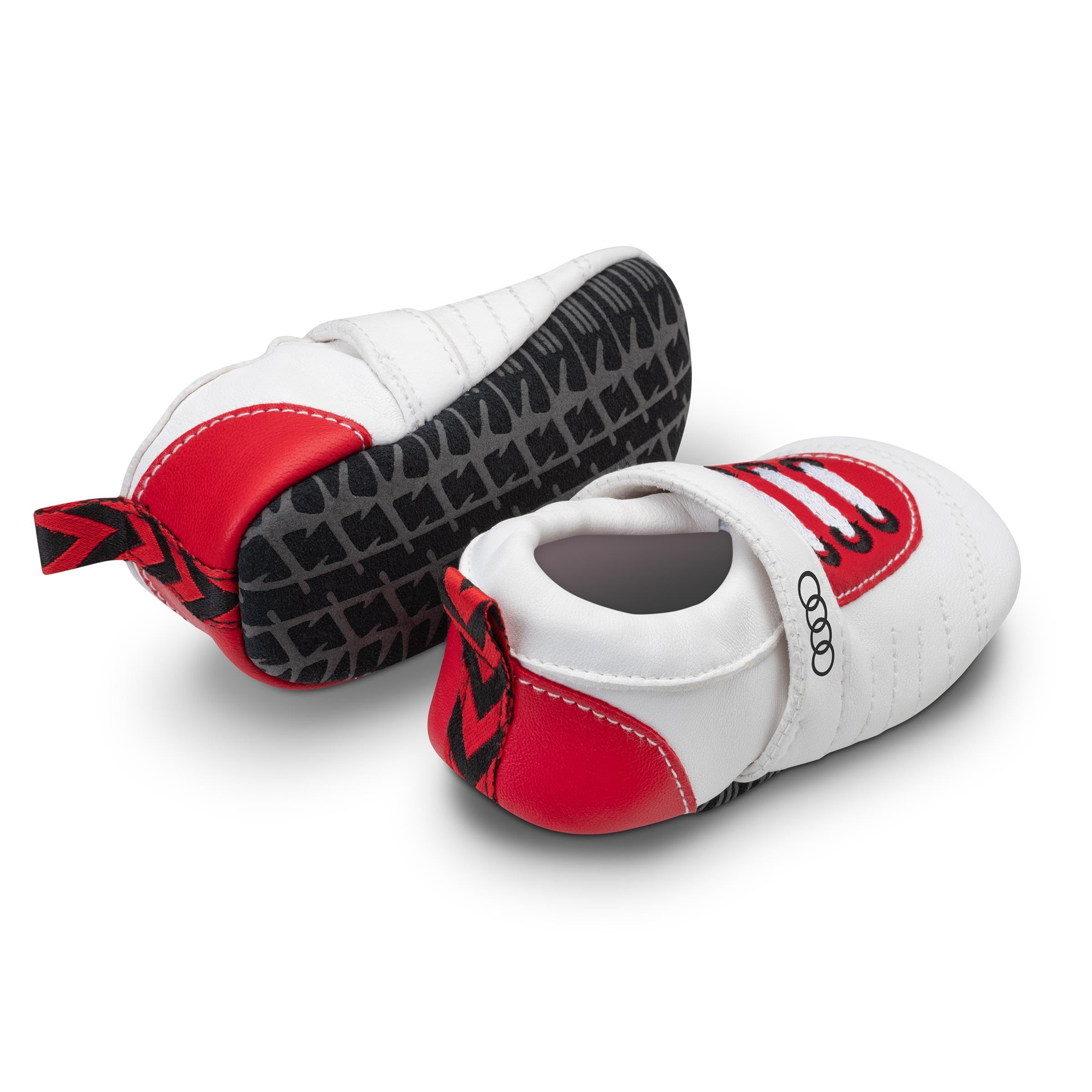 Audi 3202300800 Baby Shoes Size 17-18 with Audi Rings Logo, White 