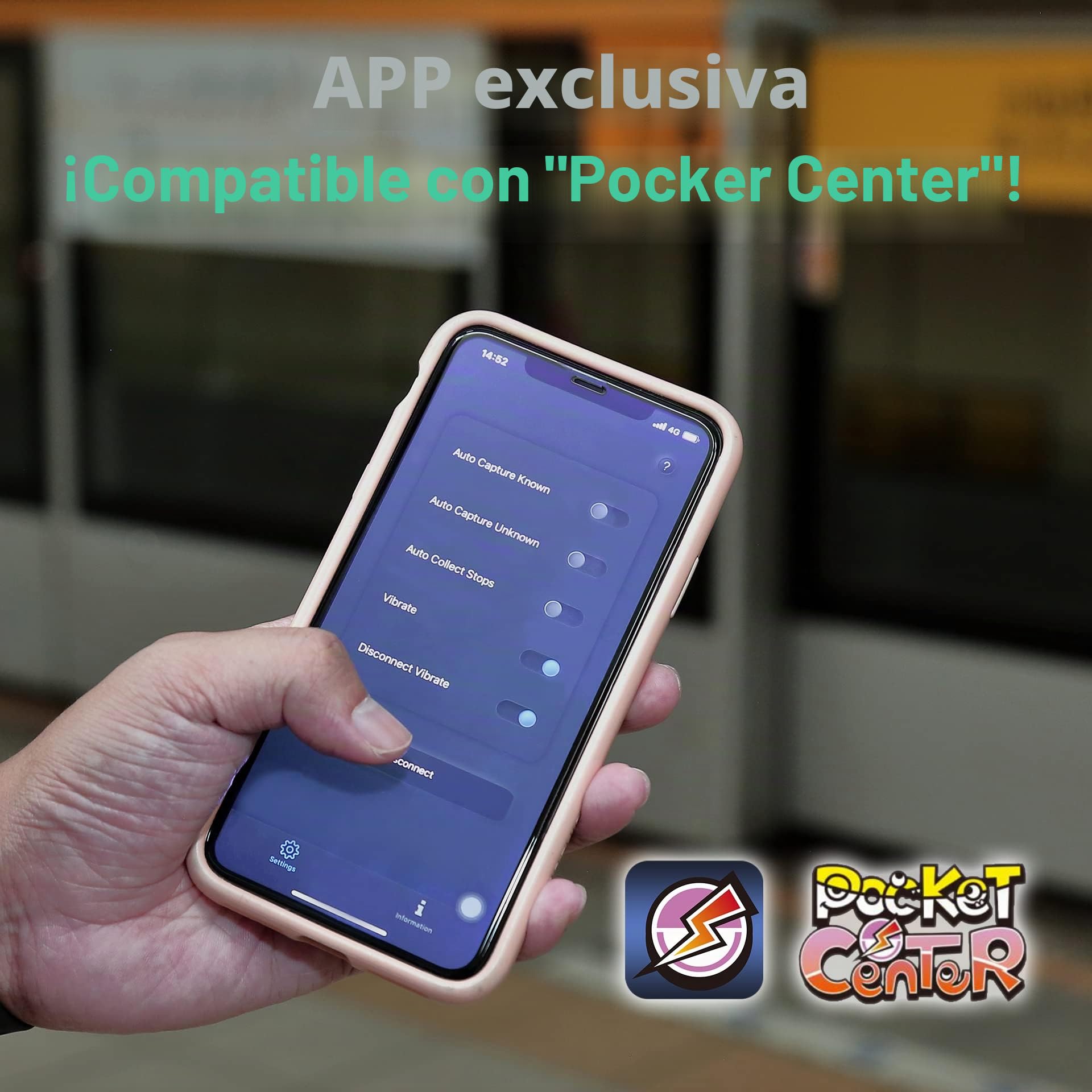 Brook Pocket Auto Catch Plus+Spin Catching Poke Mon Recogiendo artículos Pulsera Pulsera Accesorio recordatorio para desconexión, Capacidad de batería Pantalla