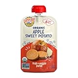 Organic Baby Food Pouches, Stage 2 Fruit and Vegetable Puree for Babies 6 Months and Older, Organic Sweet Potato and Apple Puree, 3.5 oz Resealable Pouch (Packaging May Vary)