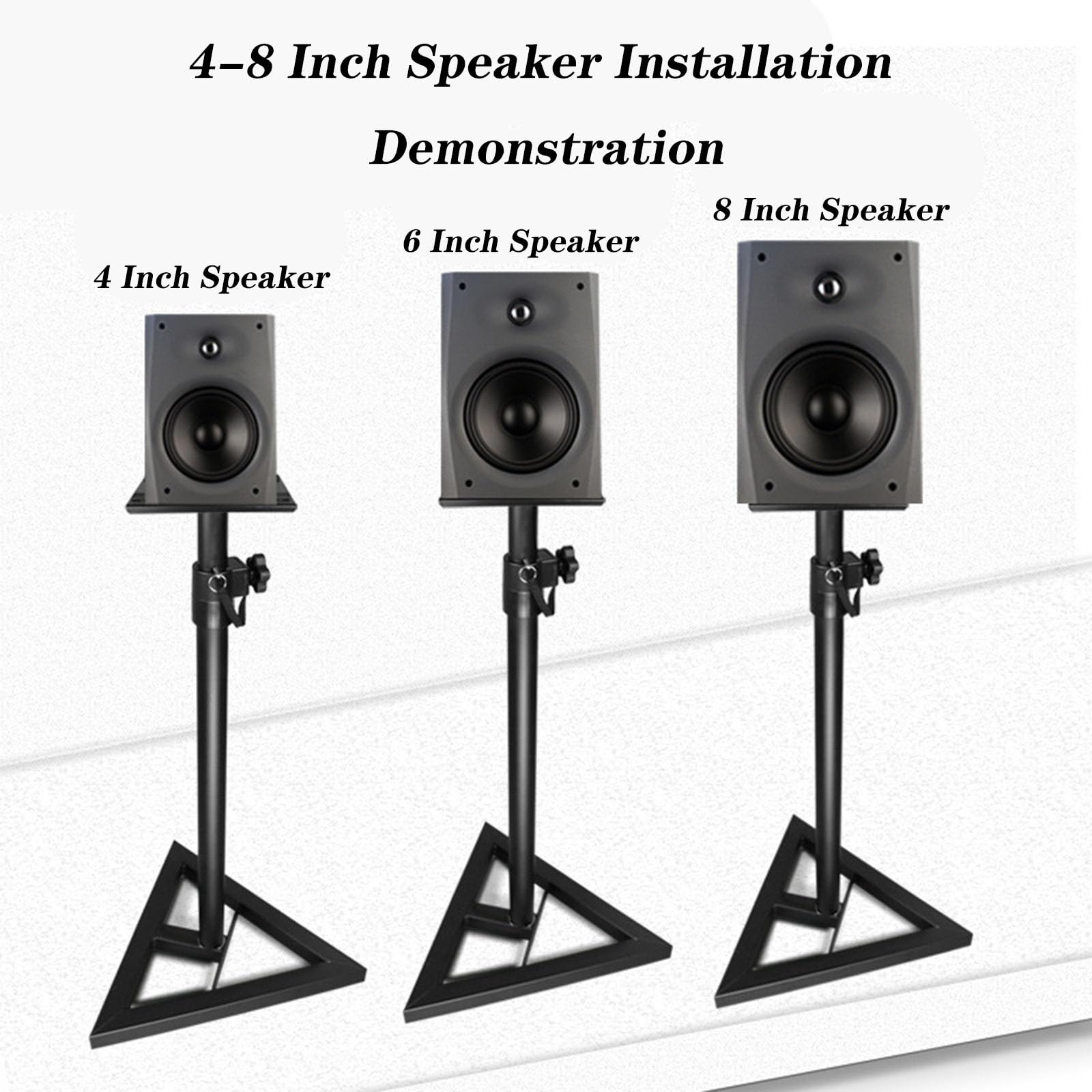 SFKLYU Soporte Altavoz Estantería Ajustable Soportes de Altavoz de Piso Universales Plataforma Pies Aislamiento de Altavoz para Monitor de Estudio, Subwoofer, Altavoces,A1