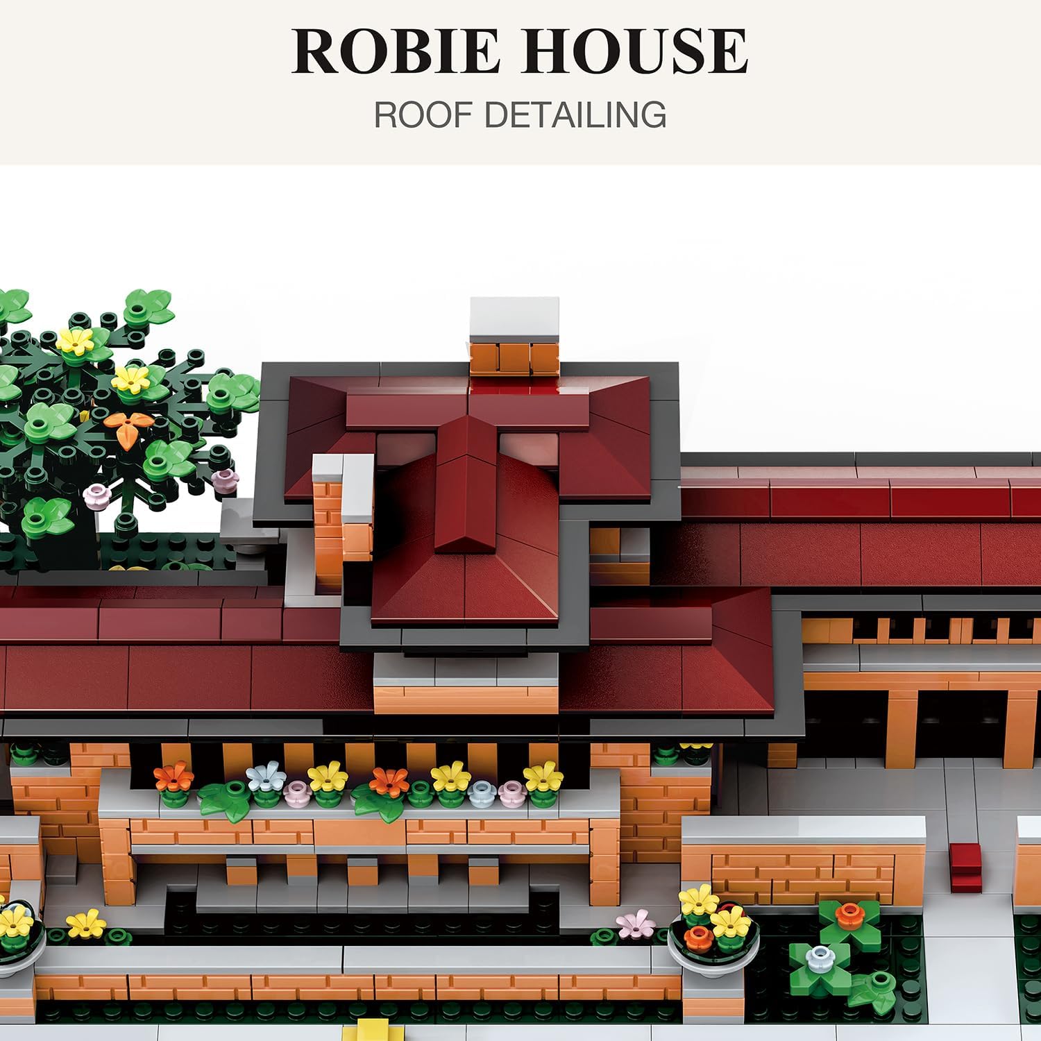 1182Pcs Robie House Chicago Building Set World Landmark Architecture Model Collectible Toy for Kids and Adults image 3