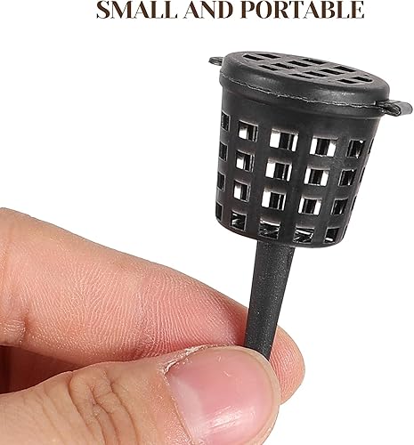 Miniatura 3 de Ollas de jardín, 50 unidades, cestas de malla de fertilizantes de jardín, de plástico, portátiles, para acuario, vivero, macetas de nutrición para