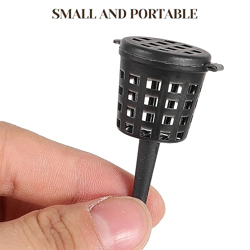 Miniatura 4 de Happyyami 50 cestas de fertilizante para bonsái, caja de fertilizante de plástico, cesta de fertilizante con cubierta para plantas de cultivo de