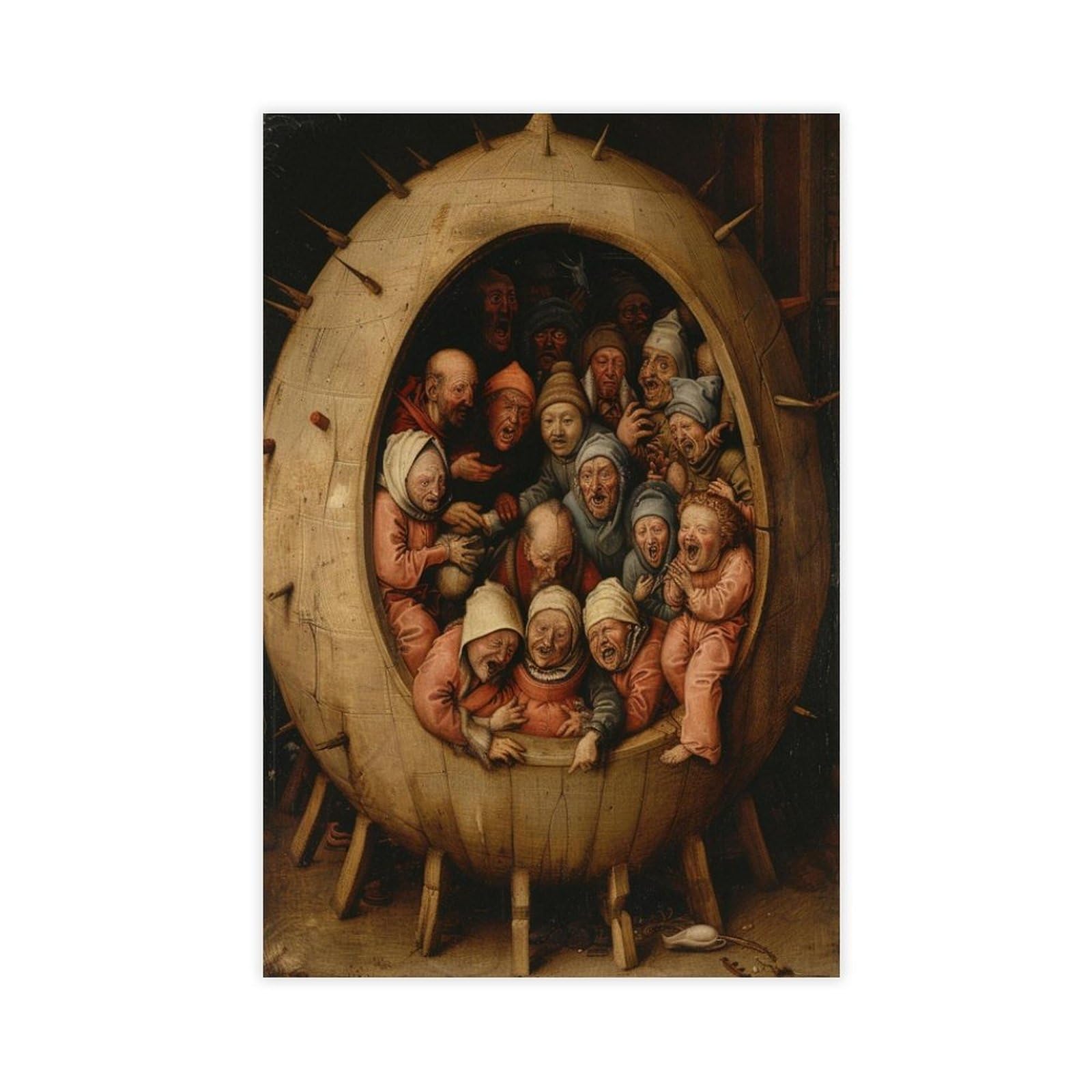 Wjwart Hieronymus Bosch Inspired Canvas Poster Wall Art Print Picture Paintings 12X18inch(30X45cm)