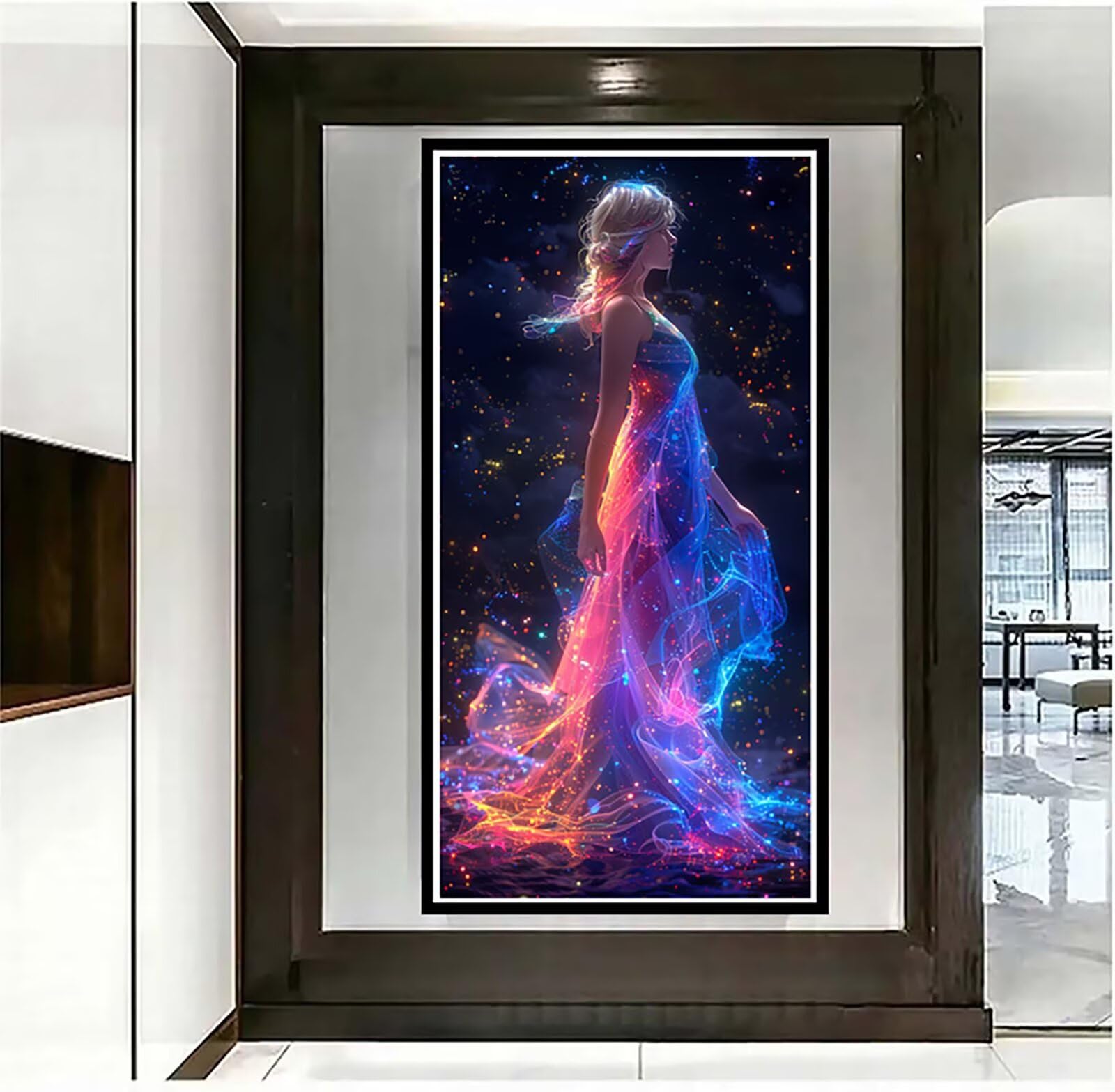 Dipingere con i Numeri Adulti Donna, Dipingere con i Numeri Dea, Fai da te Paint by Numbers per Principianti, Hobby Creativi Adulti, Painting by Numbers per Decorazioni Casa Regalo 80x160cm 3-3531