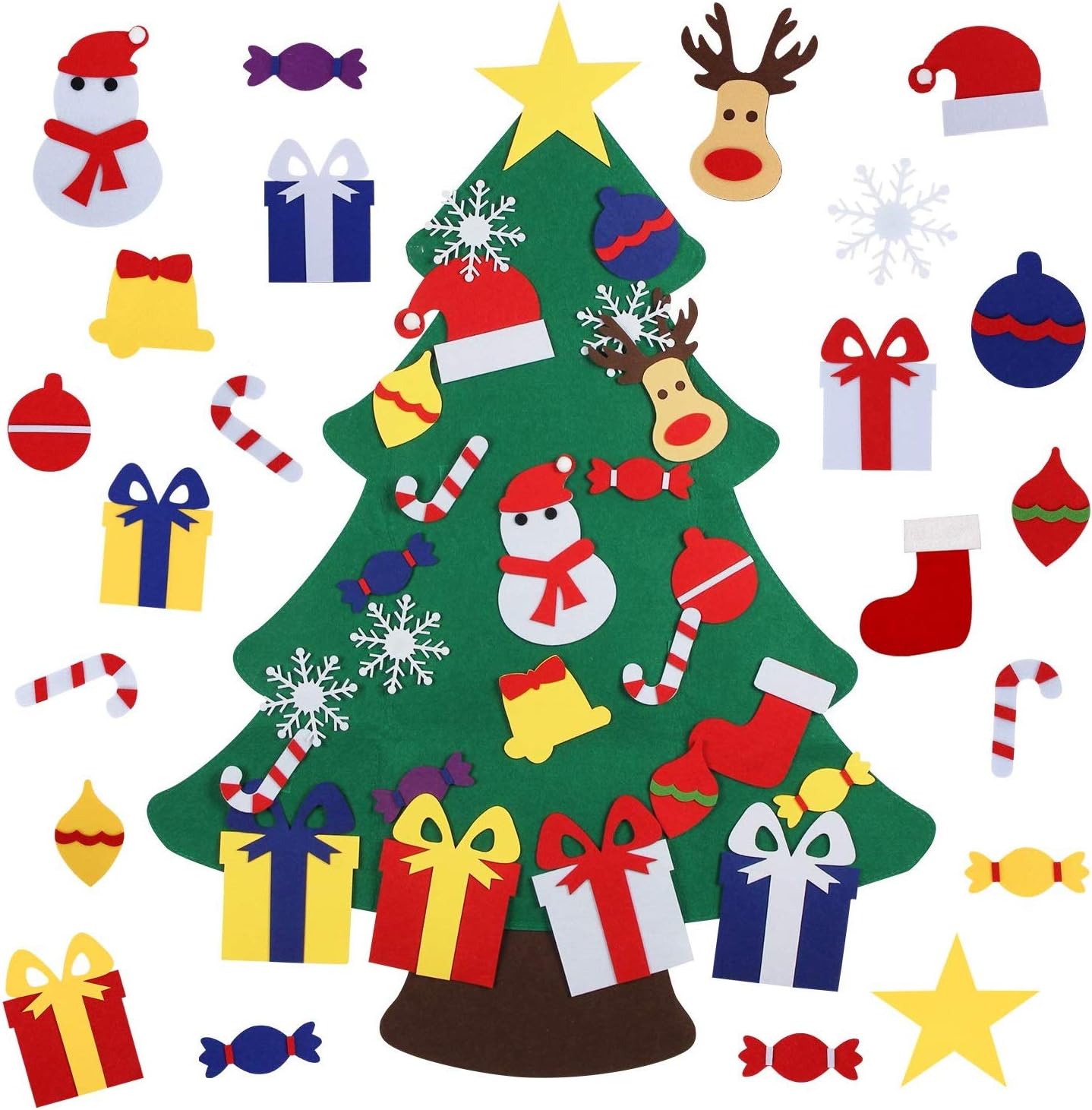 Felt Christmas Tree for Toddlers Kids Wall with 26pcs