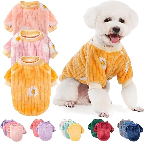 FabriCastle Suéter para perro, paquete de 2 o 3, ropa para perro, abrigo para perro, chaqueta para perros pequeños o medianos, niños o niñas,