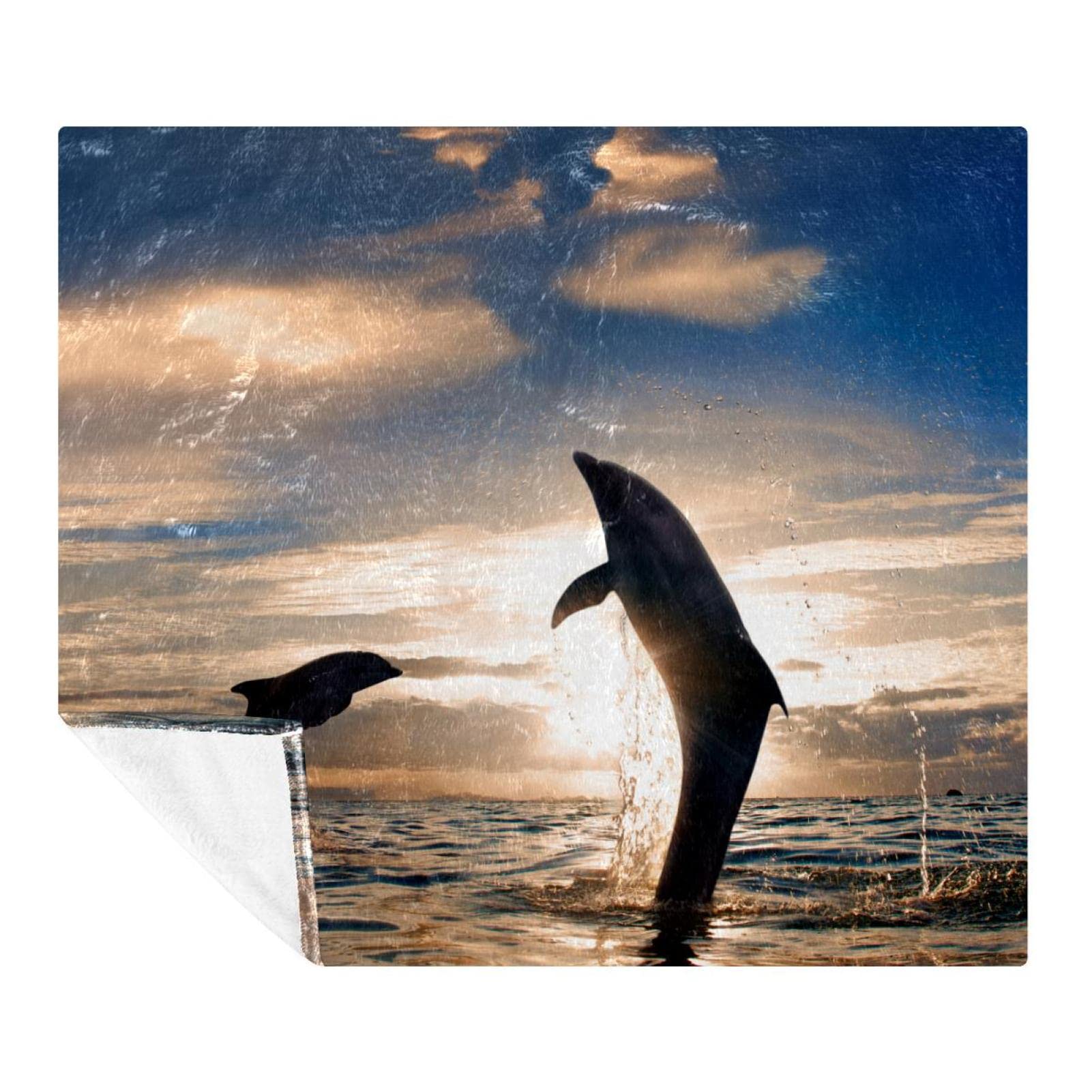Couverture polaire dauphin literie plaid décoratif canapé lit