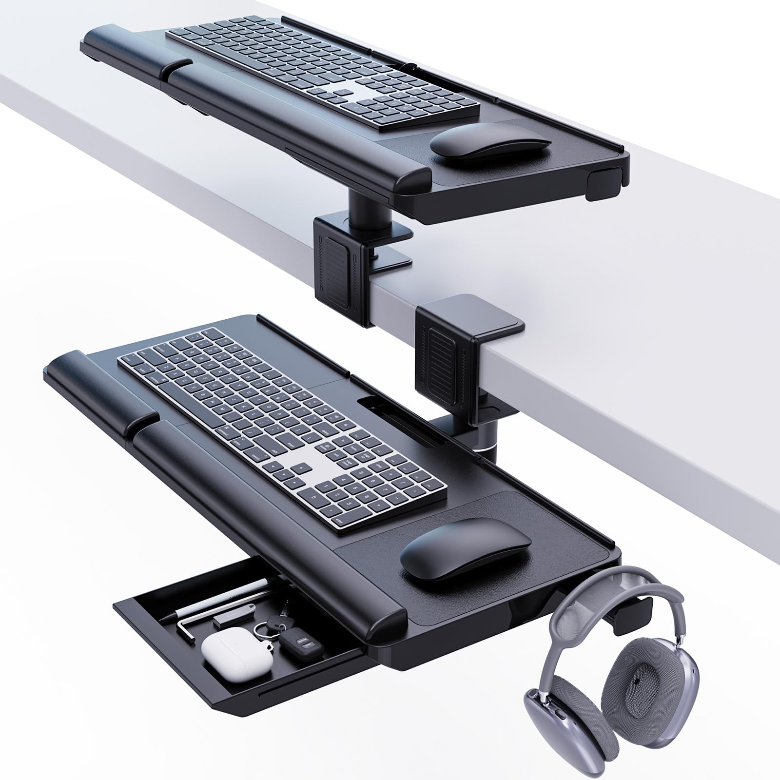 Amazon | 【2026新登場・机上/机下両用】 キーボードトレイ ロボロビン