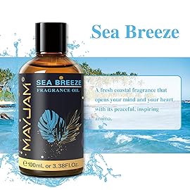 MAYJAM 100ML/3.38FL.OZ Sea Breeze Fragrance Oils with Glass Dropper, Essential Oils for Diffusers for Home, Long Lasting Scented Oils for Diffusers Soap Candle Making