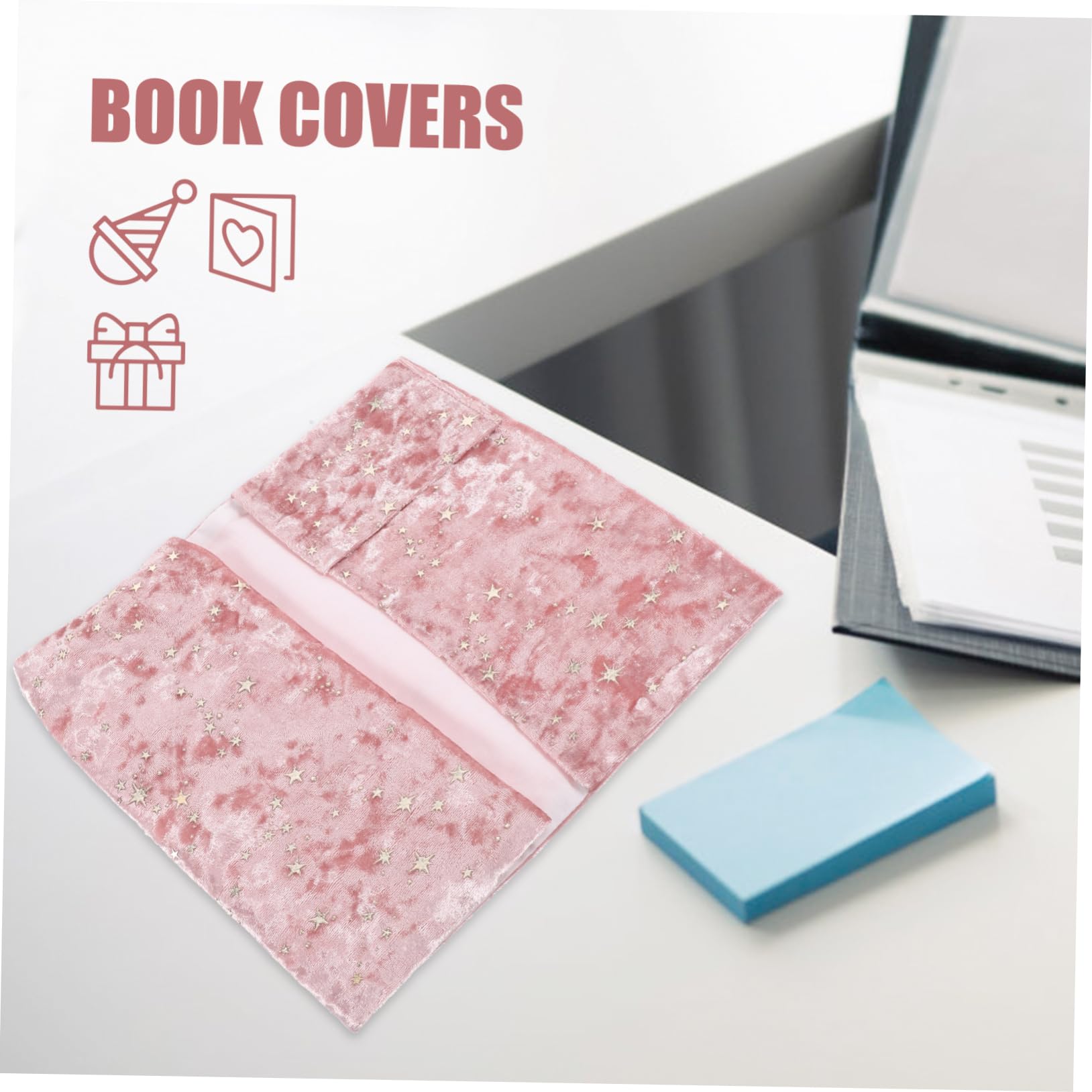 SHINEOFI 3 Pz Copertina Protettiva Del Libro Accessori Scrapbooking Film Libro Protettore Copertine Di Libri Estensibili Leggero Tascabili Forniture Di Riviste Spazzatura Fine Stoffa Rosa