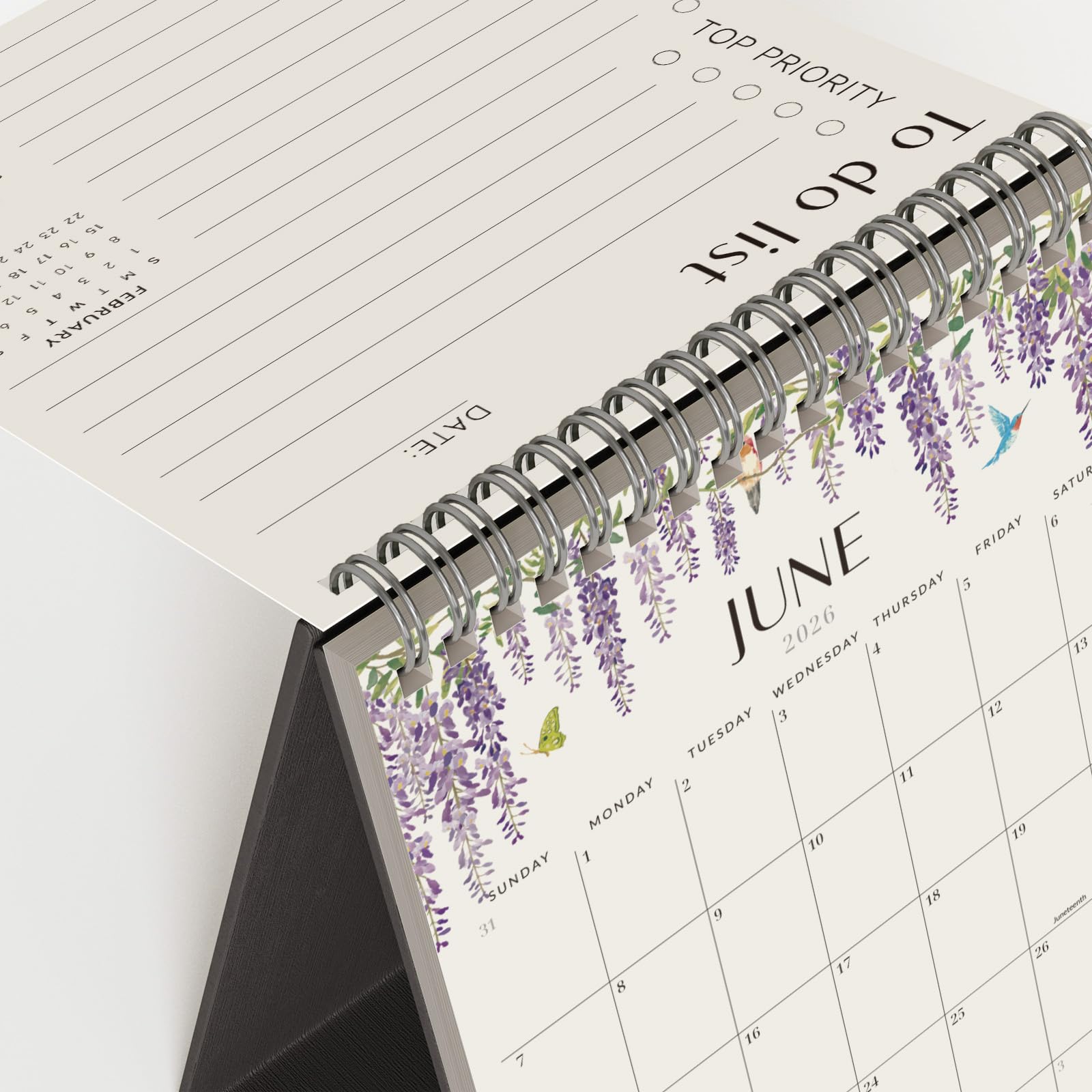 Jotsome Calendario da tavolo 2026-2027, calendario in piedi 15,2 x 19,1 cm | Calendario da oggi a giugno 2027, design estetico da tavolo con lista delle cose da fare, regalo per le vacanze