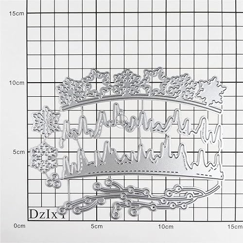 Miniatura 3 de DzIxY Hermosos troqueles de corte de metal de encaje de copos de nieve para kit de fabricación de tarjetas, troquelados, troquelados, plantillas de