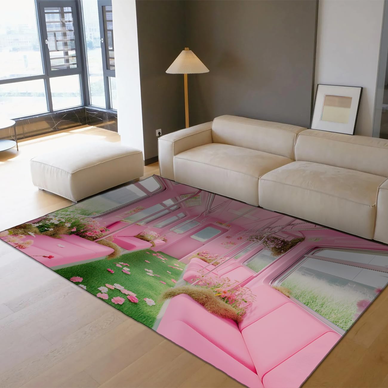 Tapis de salon Dream Train grande moquette intérieure douce et durable