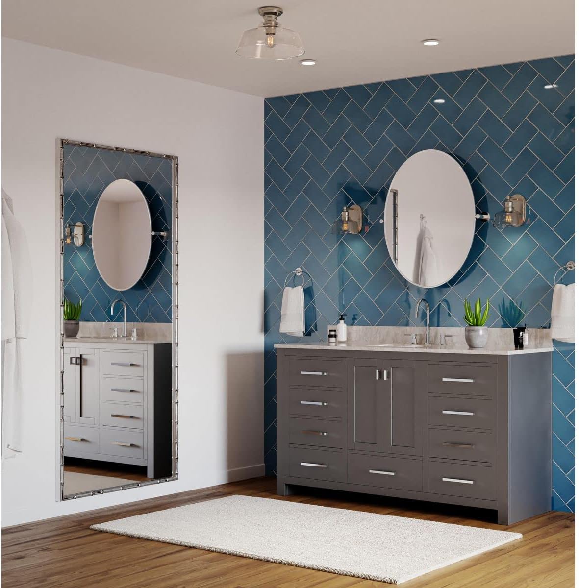 Progress Lighting P350227-009 Singleton Collection 1-Light Medium Semi-Flush Mount Brushed Nickel
